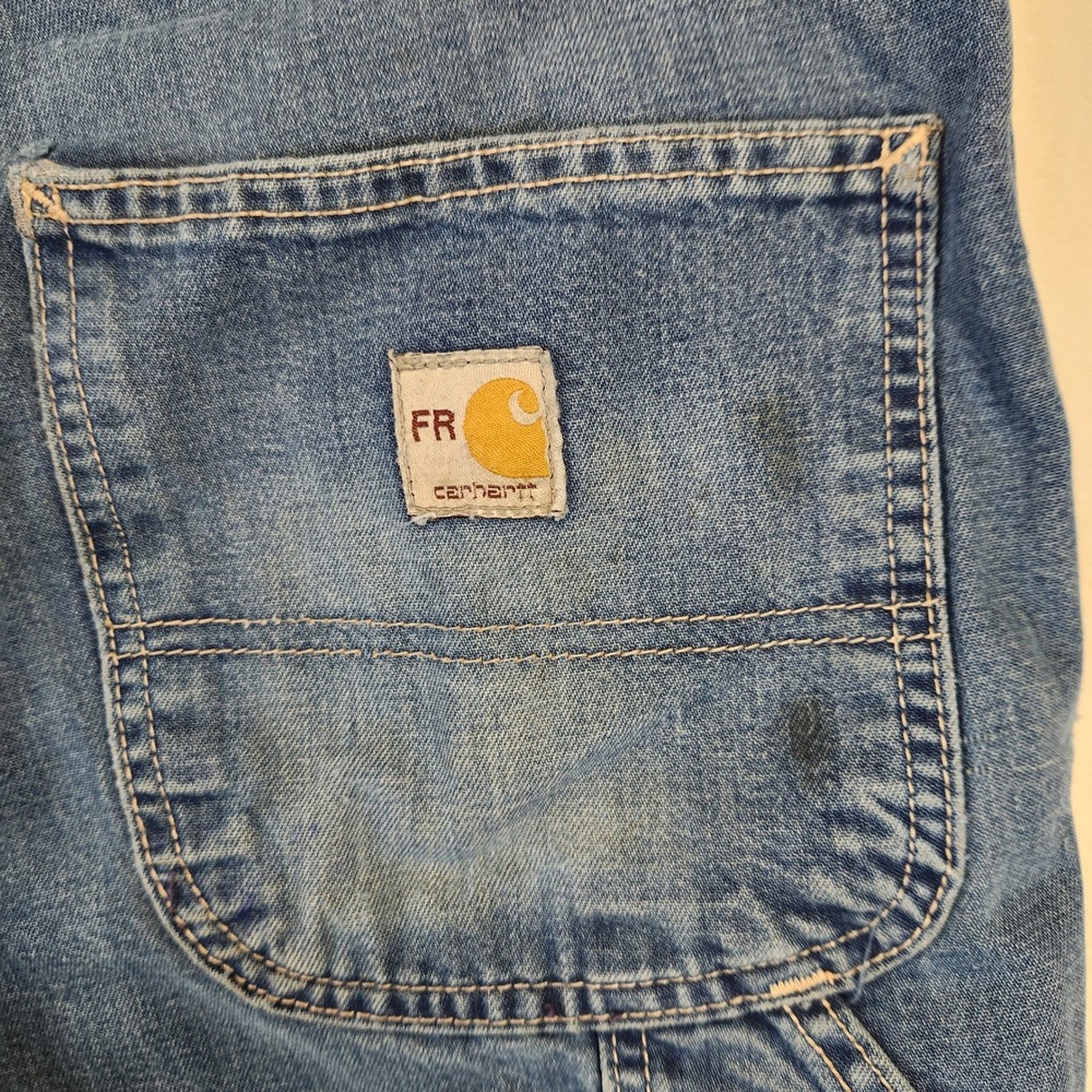 Carhartt FR Men's Relaxed Fit Flame Resistant Carpenter Jeans Blue 33x32 - Picture 7 of 8